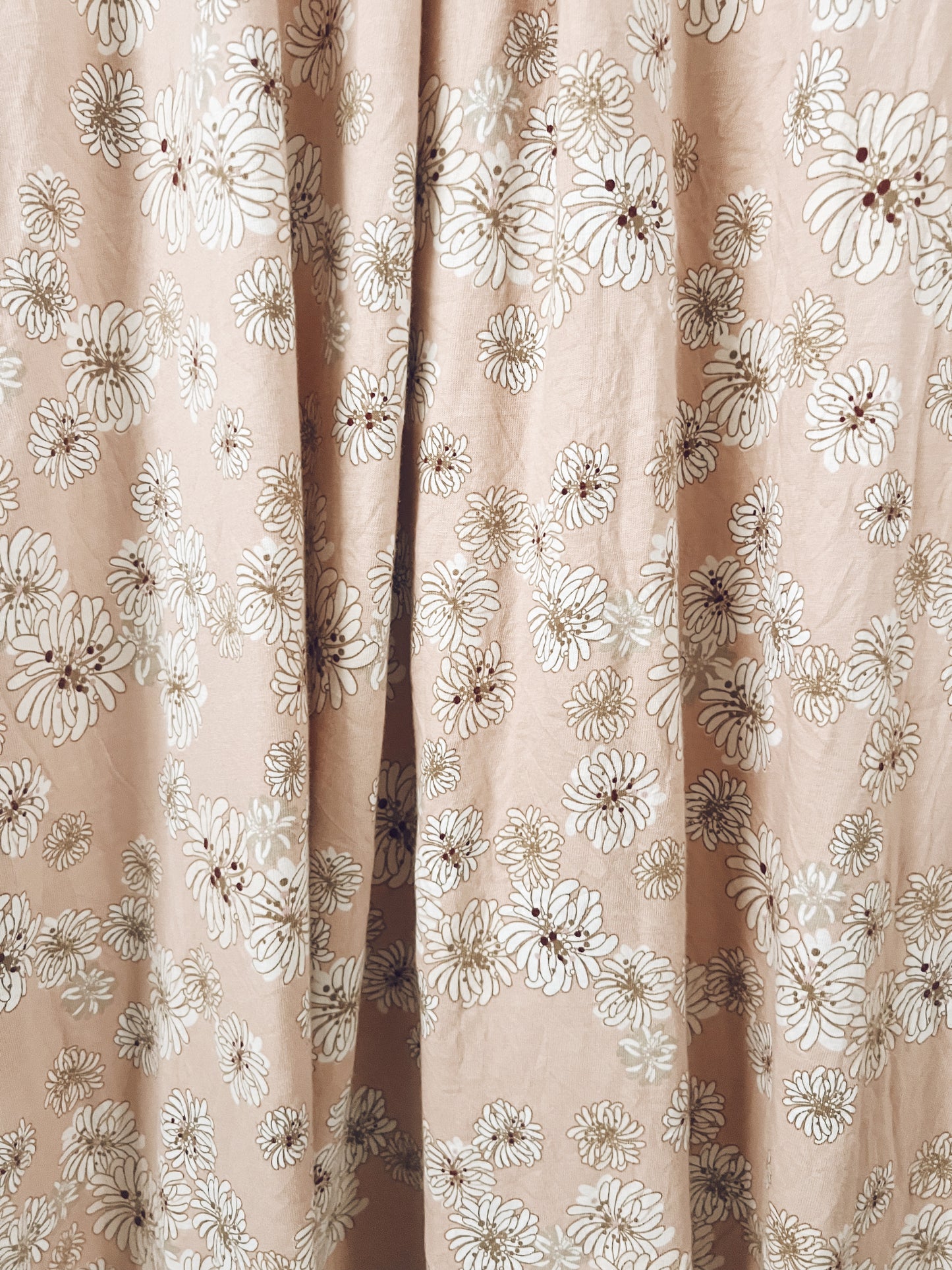 Peach Floral Sleeveless Dress