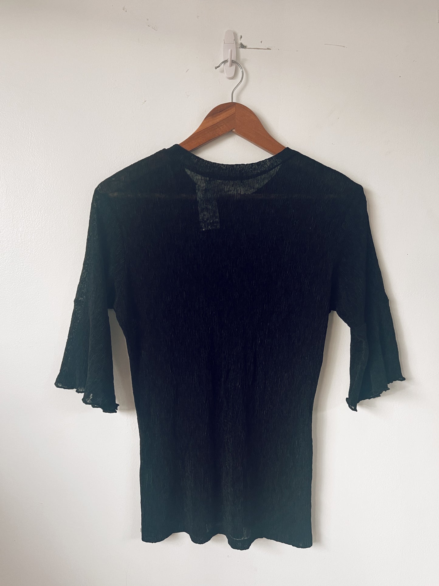 Black Blouse with Bell Sleeves