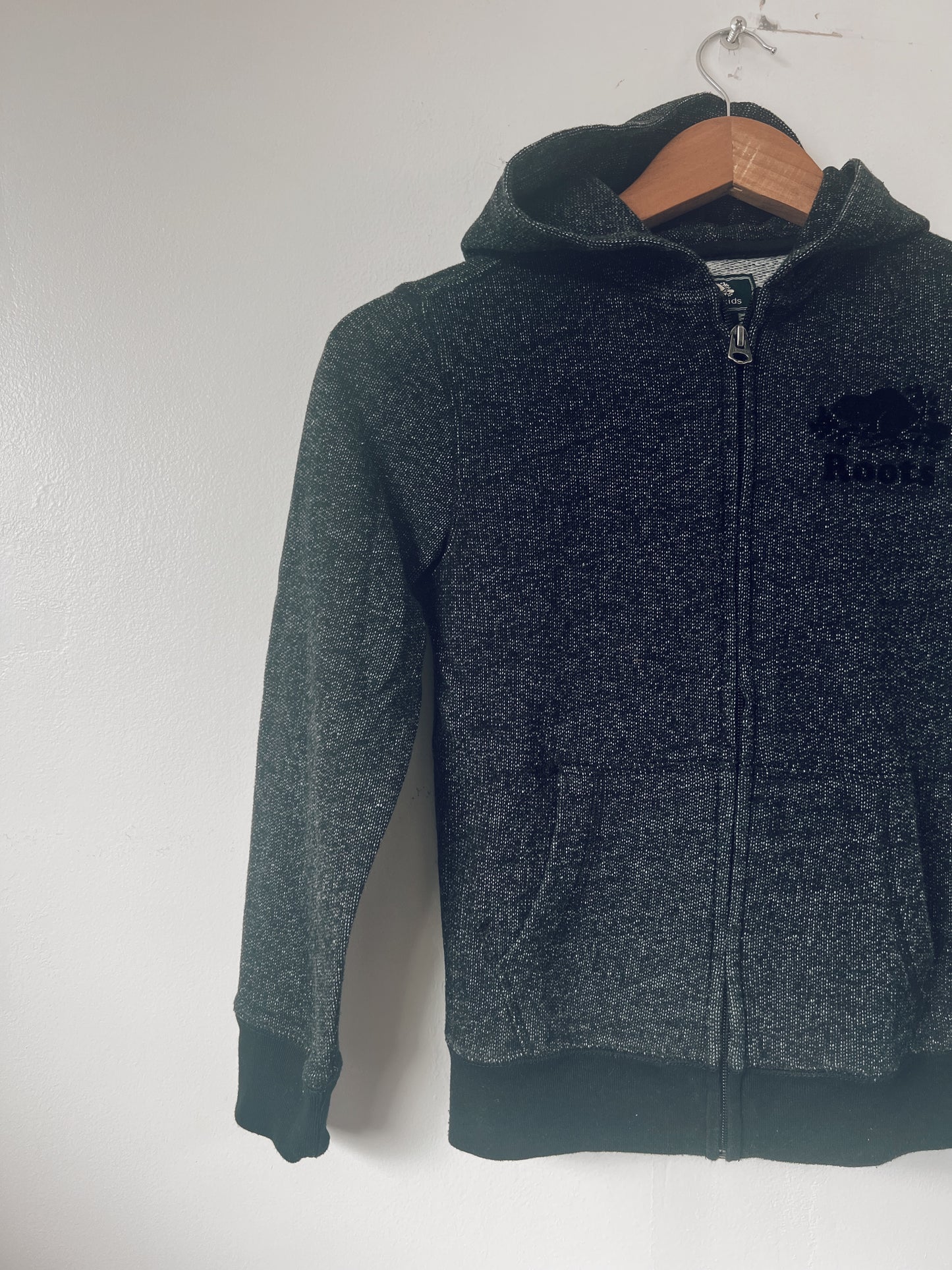 Classic Black Roots Zip Up Hoodie