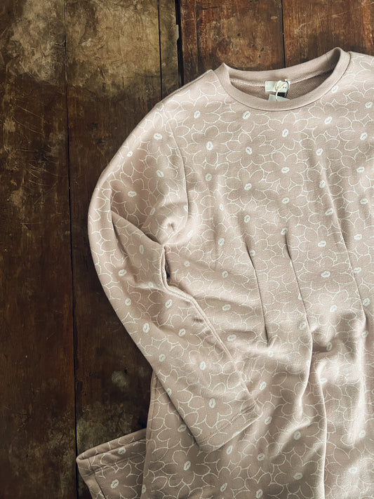 Pink Floral Long Sleeve Dress