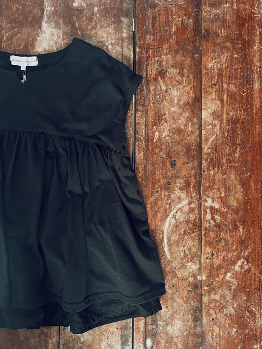 Black Baby Doll Sleeveless Top