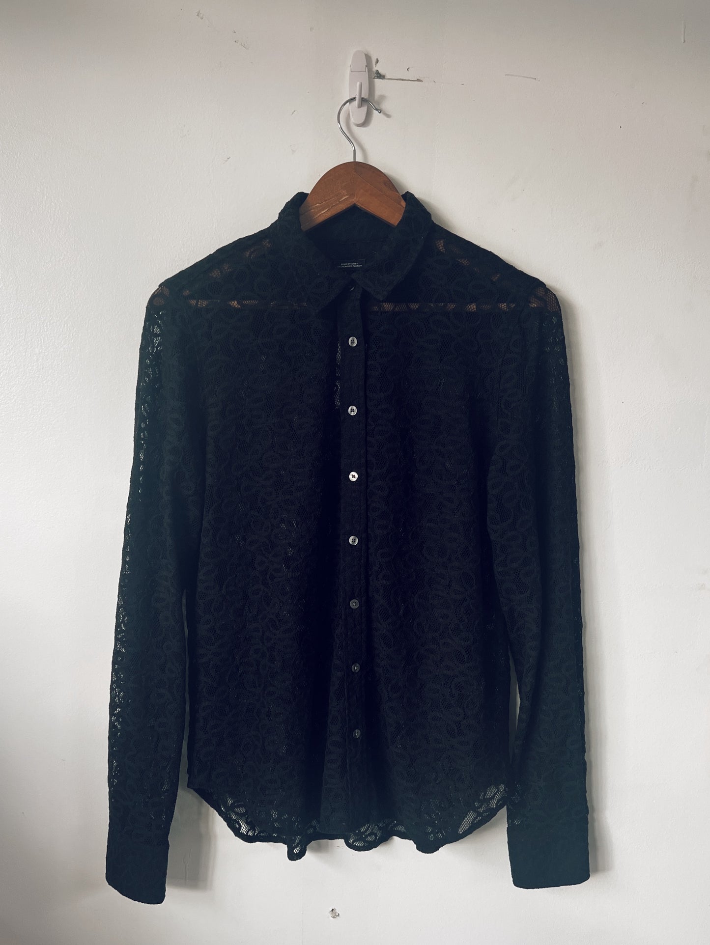 Black Lace Long Sleeve Blouse