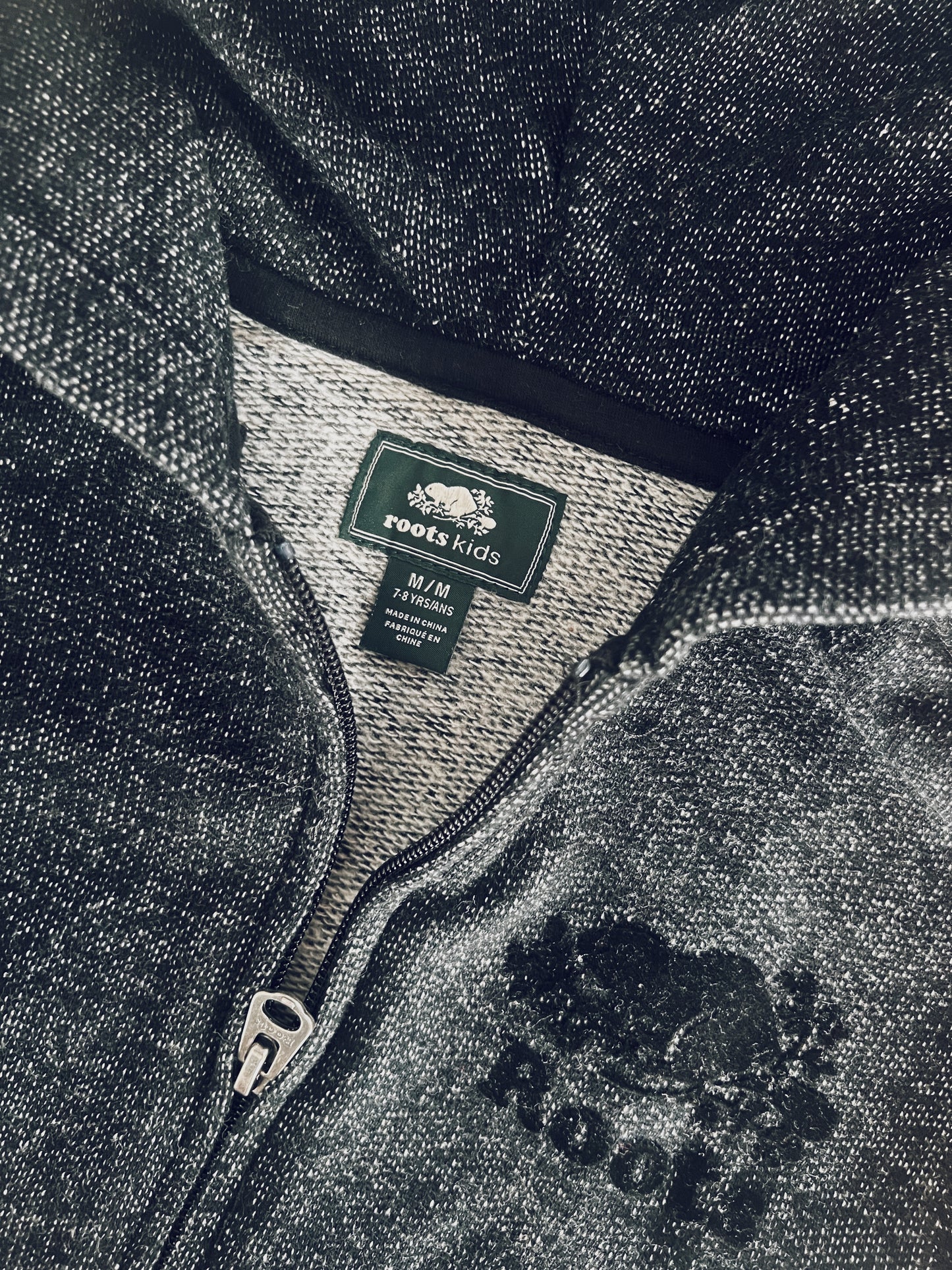 Classic Black Roots Zip Up Hoodie