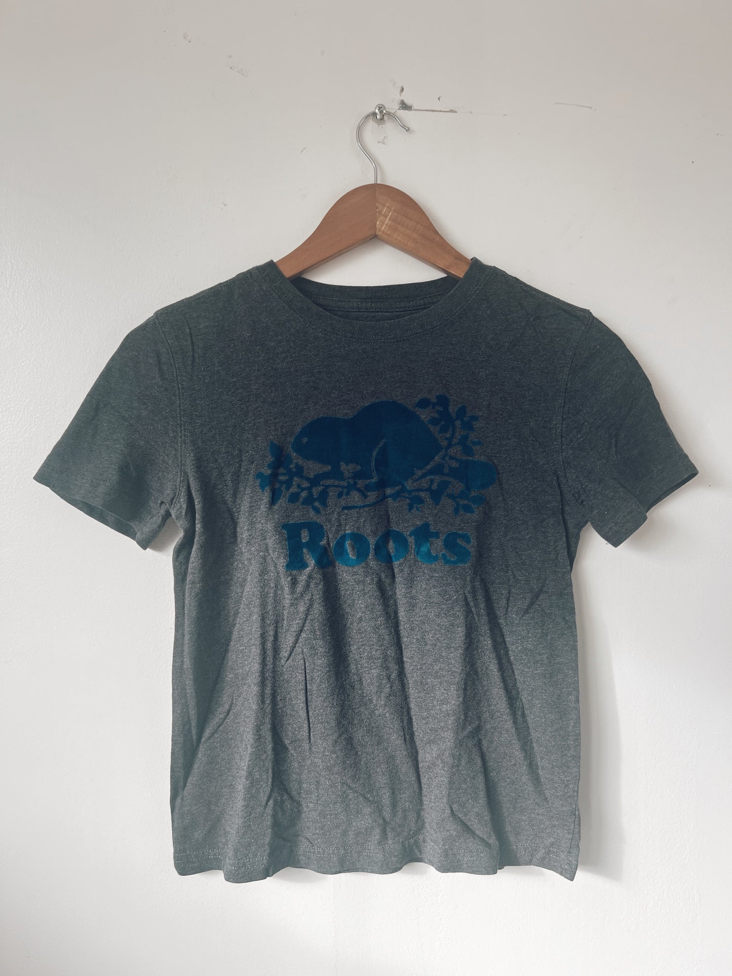 Classic Roots Tshirt with Blue Logo Print