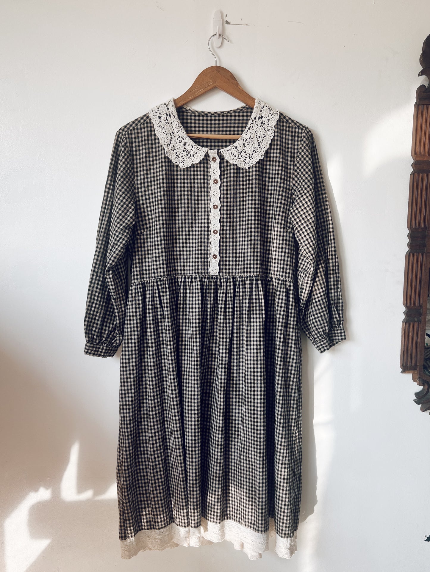 Brown and Black Checkered Dress