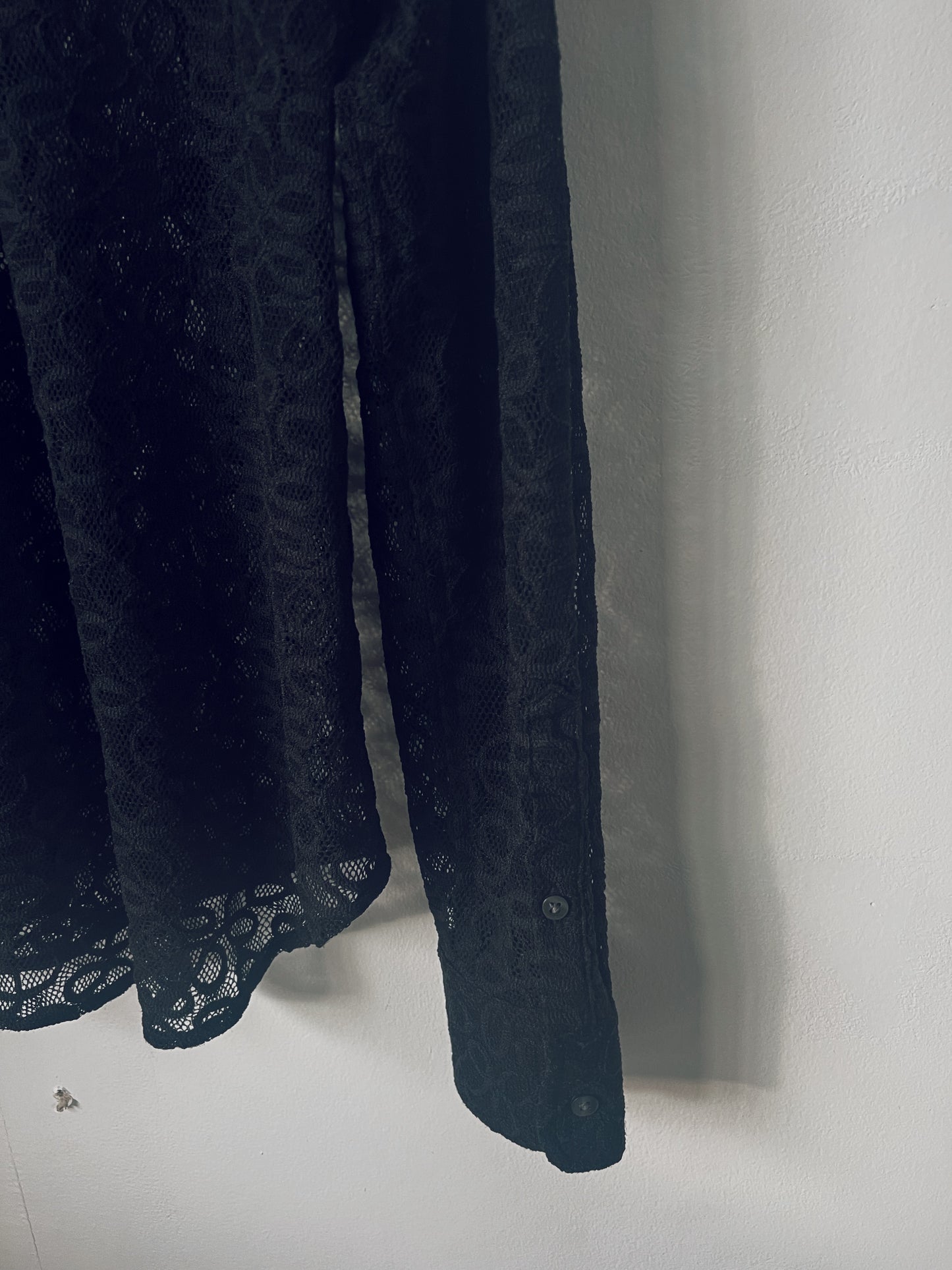 Black Lace Long Sleeve Blouse