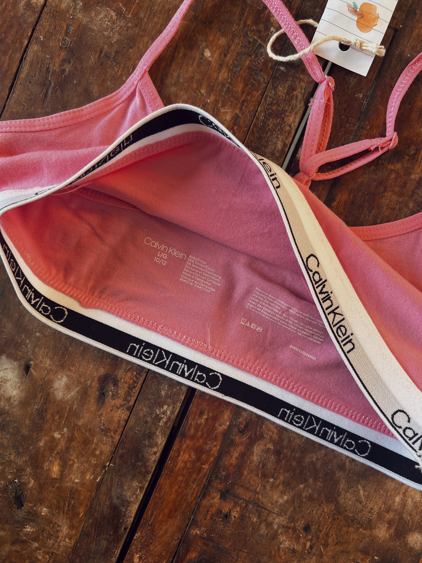 Pink Calvin Klein Bra