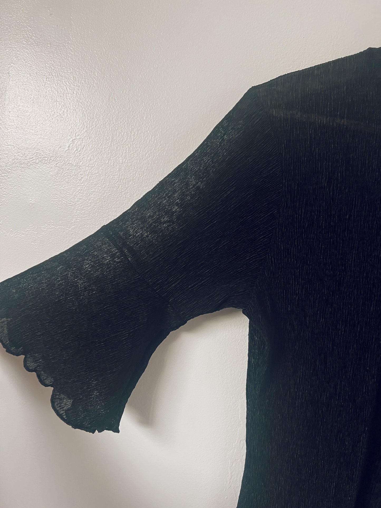 Black Blouse with Bell Sleeves