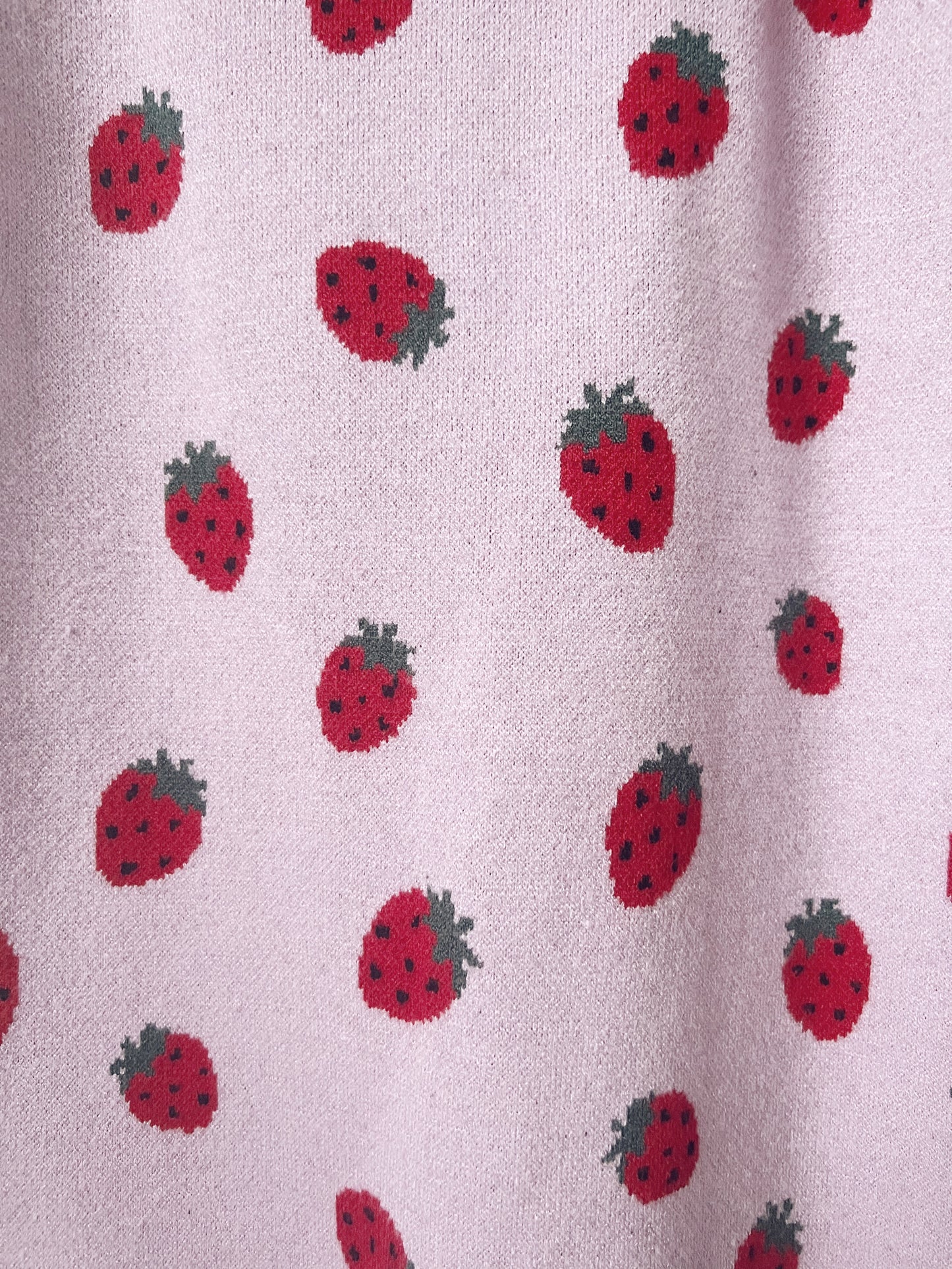 Strawberry Knit Strap Dress